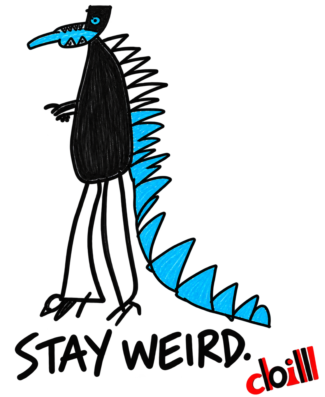 Stay Weird – Blue Monster Design